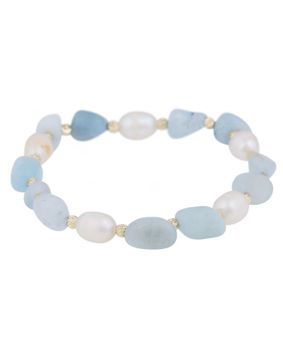 SNÖ of Sweden Hilma elastic bracelet g/light blue 1342-3200378