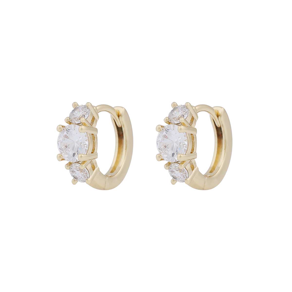 Snö of Sweden Jen gold-plated zirconia earrings 13 mm 1343-7100251