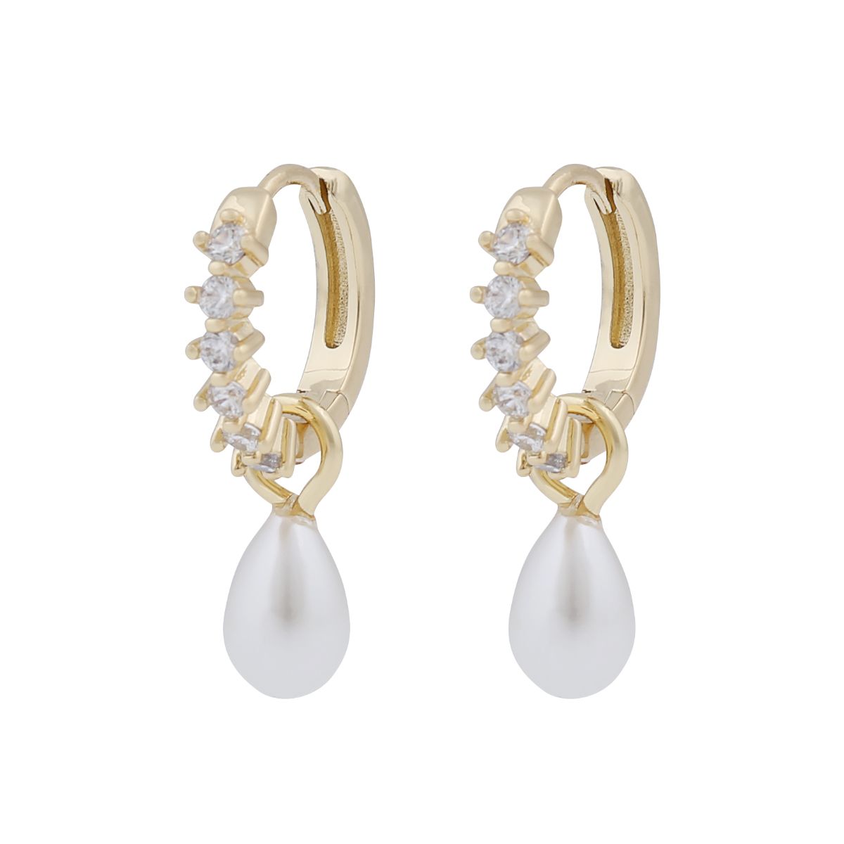 SNÖ of Sweden Lucy drop ring pendant earrings g/white 1345-7400362