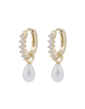 SNÖ of Sweden Lucy drop ring pendant earrings g/white 1345-7400362