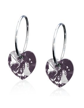 Blomdahl Ring 14mm Heart 10mm, Black Diamond earrings