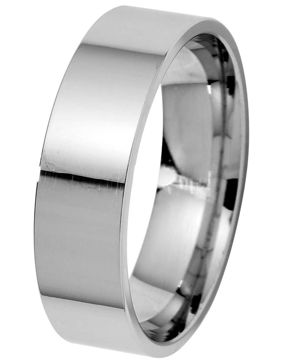 Kohinoor flat engagement ring 5mm 14K white gold 003-117