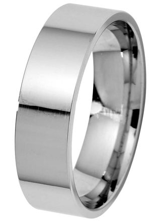 Kohinoor flat engagement ring 5mm 14K white gold 003-117