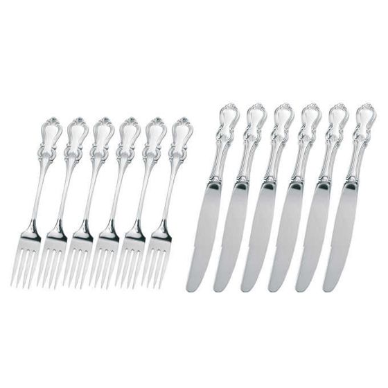 Romantiikka silver 6 pcs salad for and knife