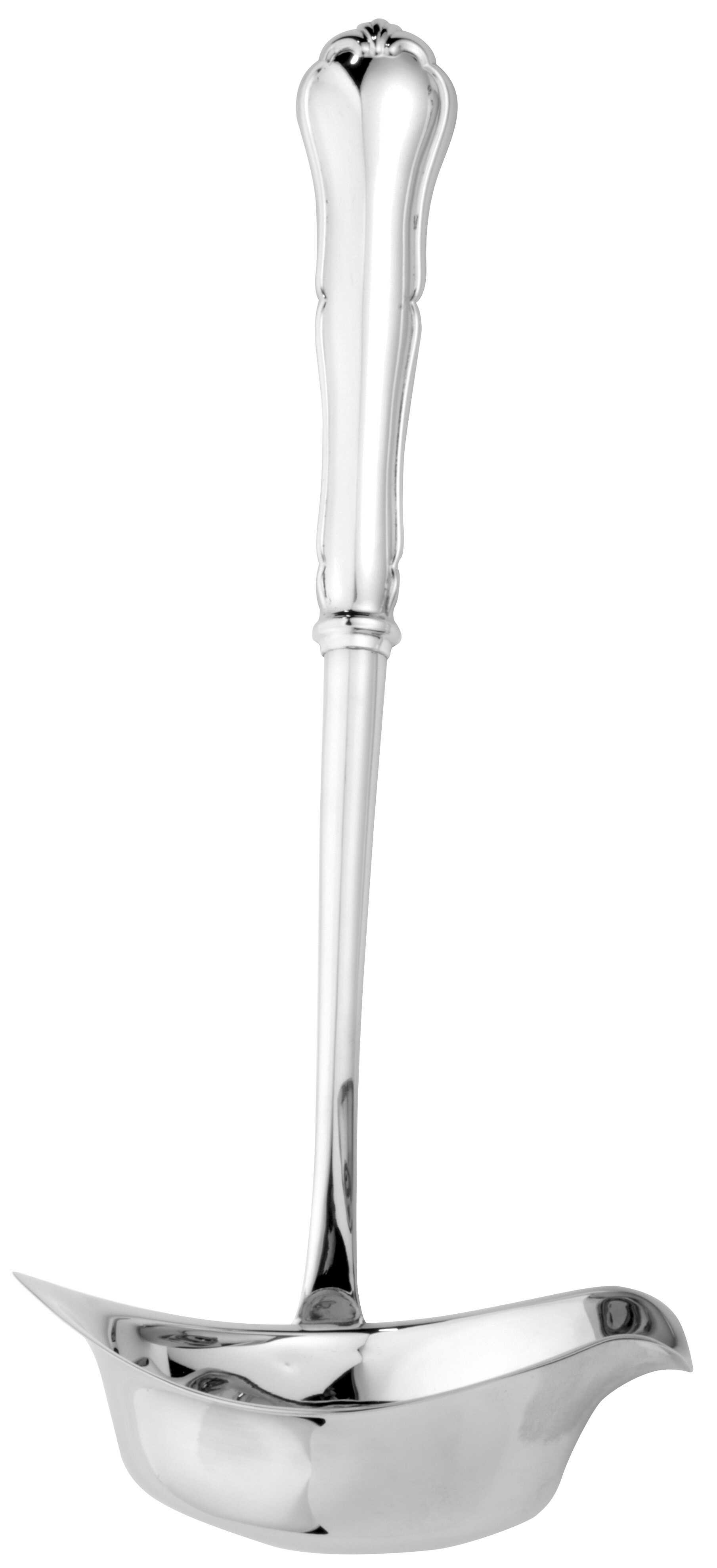 Chippendale silver broth ladle