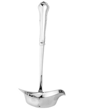 Chippendale silver broth ladle