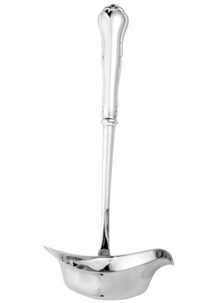 Chippendale silver broth ladle