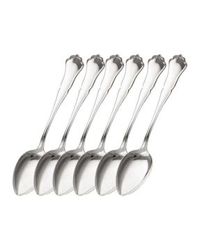 Chippendale silver big desserts spoons 6 pcs