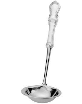 Romantiikka silver gravy ladle