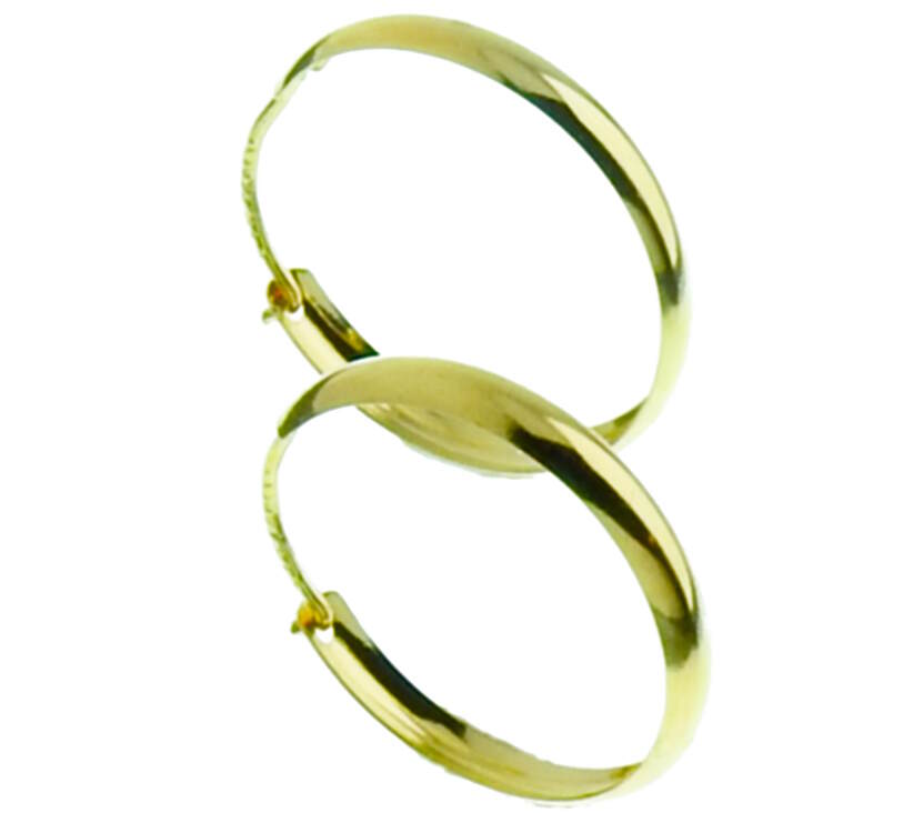 14ct Gold Hoop Earrings 14mm 152PP