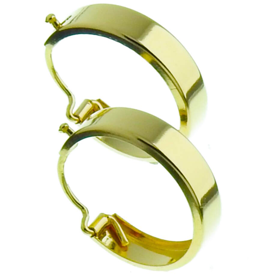 14ct Gold Hoop Earrings 15mm 154FL