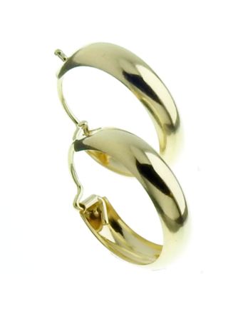 14ct Gold Hoop Earrings 16mm 154PP
