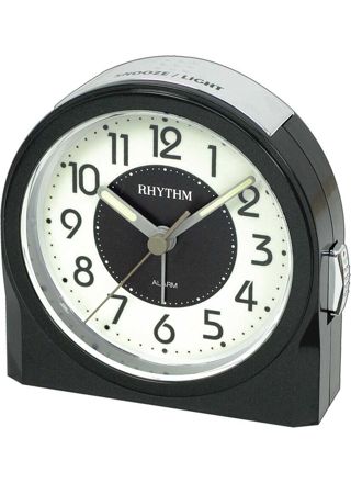Rhythm alarm clock Black 8RE647-WR02