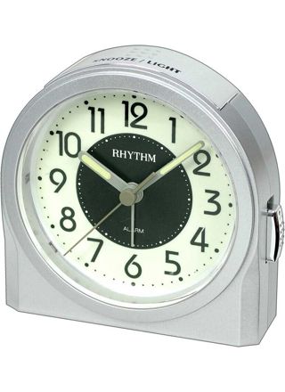 Rhythm alarm clock Silver 8RE647-WR19