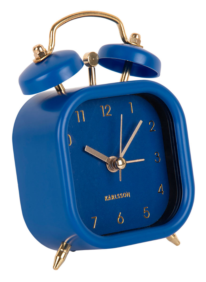 Karlsson alarm clock Metallic Glam square dark blue KA5921DB