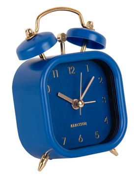 Karlsson alarm clock Metallic Glam square dark blue KA5921DB
