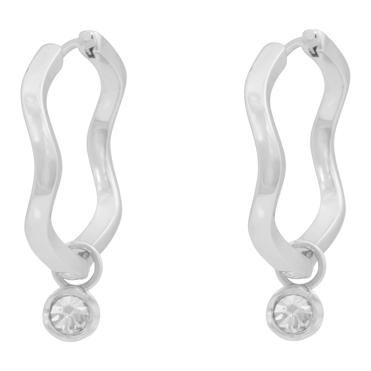 Snö of Sweden Kitty silver-plated crystal pendant earrings 1392-6700012