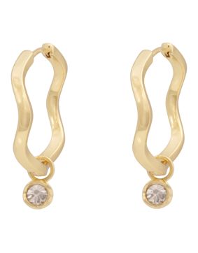 Snö of Sweden Kitty gold-plated crystal pendant earrings 1392-6700251