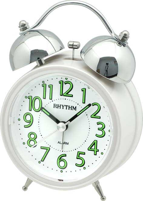 Rhythm alarm clock White CRA843 NR03