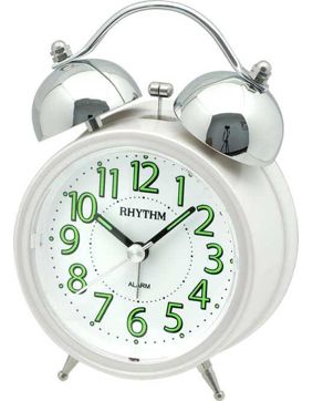 Rhythm alarm clock White CRA843-NR03