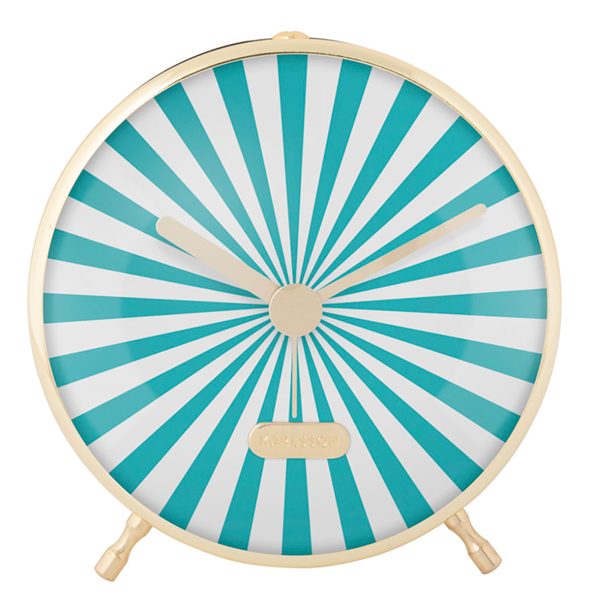 Karlsson alarm clock Candy Swirl turquoise blue & white KA6008BL