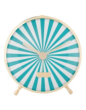 Karlsson alarm clock Candy Swirl turquoise blue & white KA6008BL