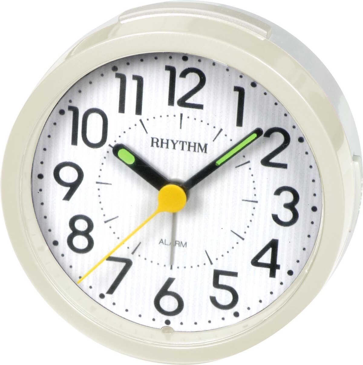 Rhythm alarm clock pearl white CRE849-WR03