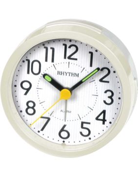 Rhythm alarm clock pearl white CRE849-WR03