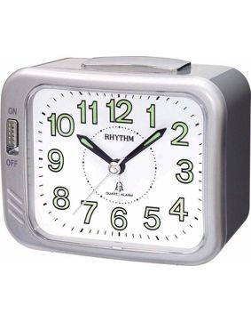 Rhythm alarm clock Silver CRA829-NR19