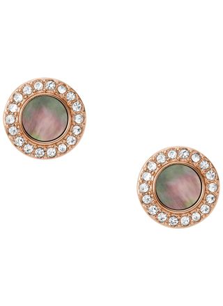 Fossil earrings Grey Mother-Of-Pearl Glitz Studs JF02949791