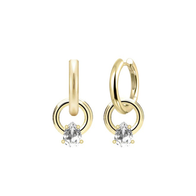 Snö of Sweden Callie gold plated earrings 10 mm 1396-7500251