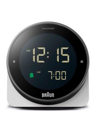 Braun digital alarm clock white BC24W