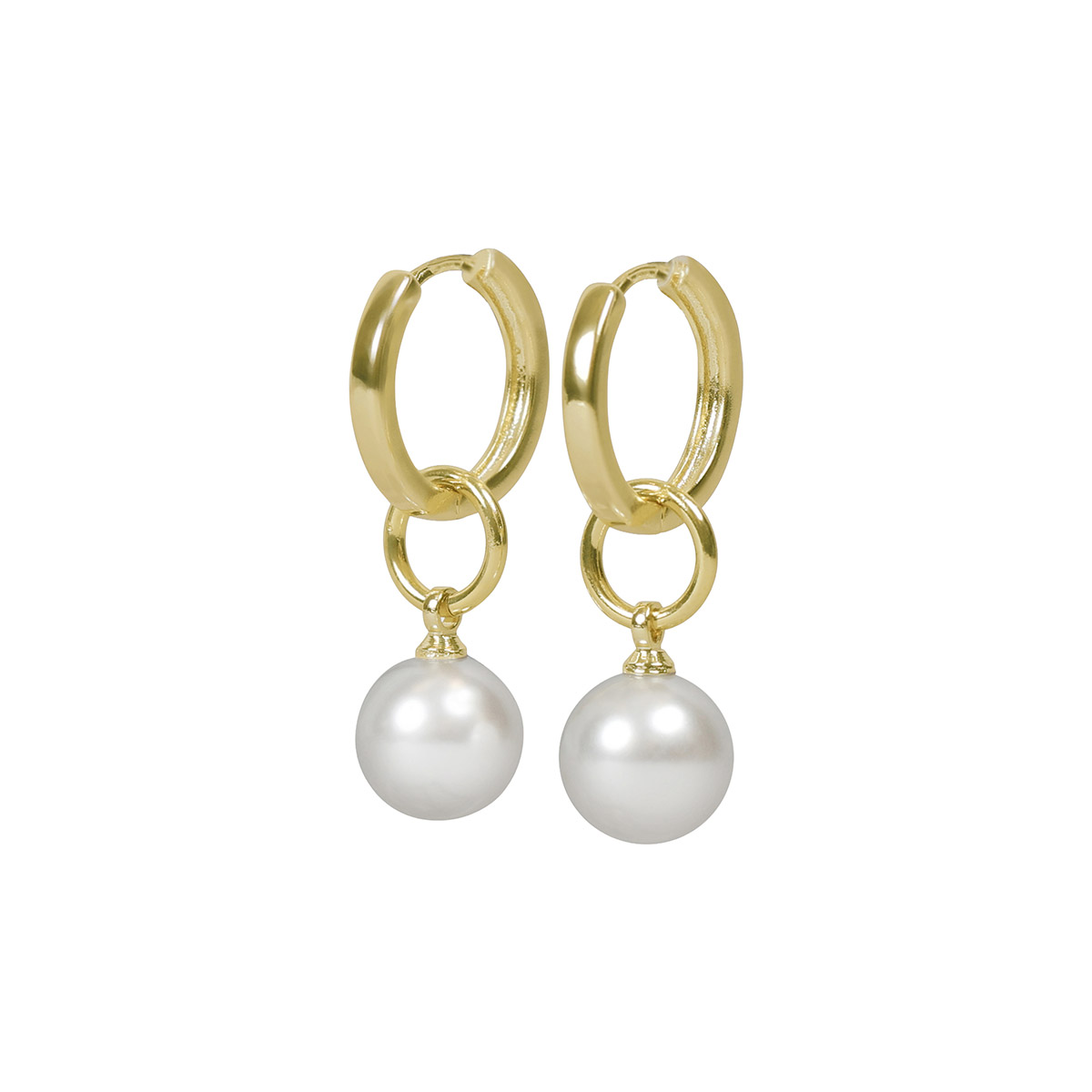 Snö of Sweden Largo gold-plated earrings with pearl 1413-6800 362-ONE