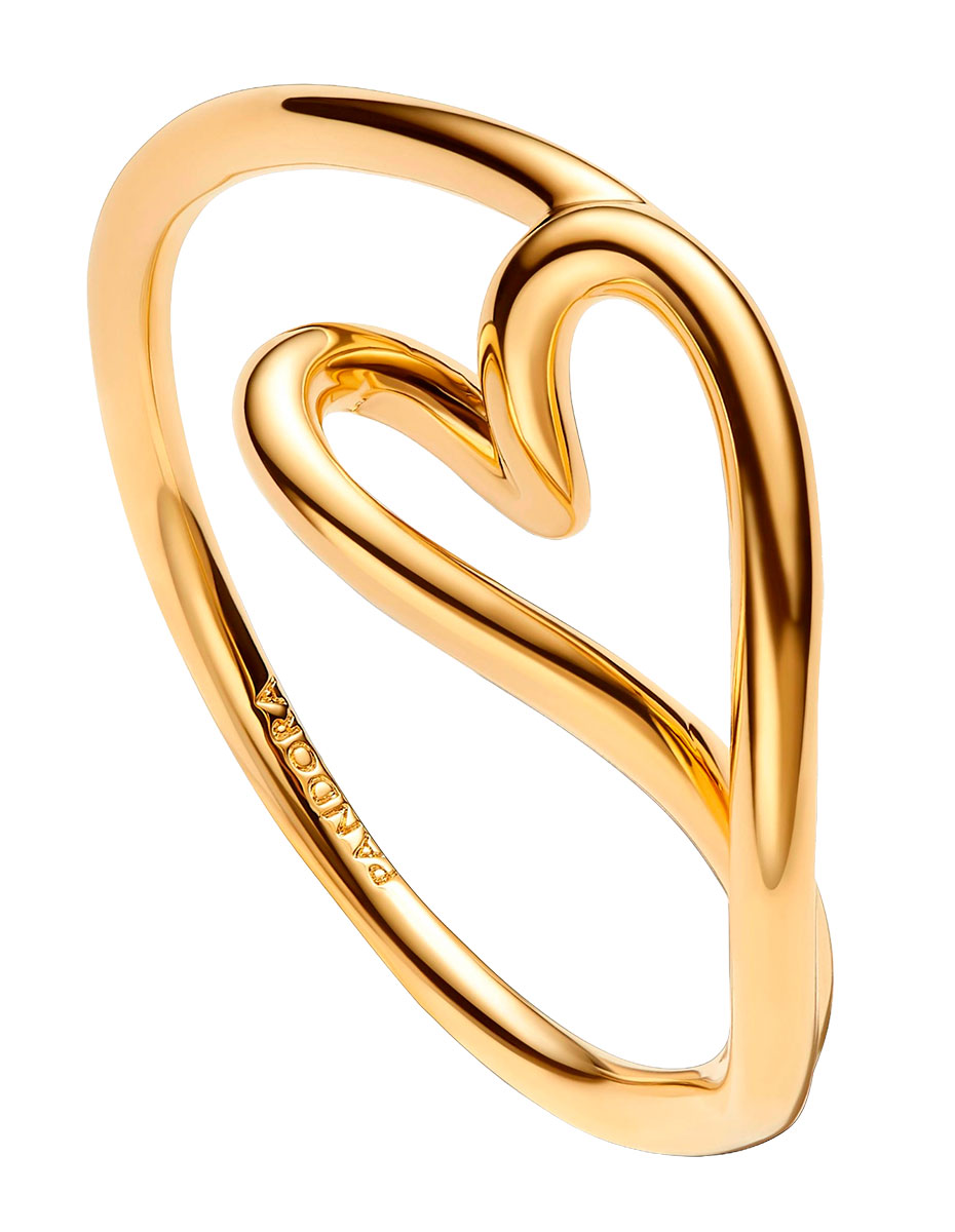 PANDORA ESSENCE gold-plated heart ring 164361C00-54