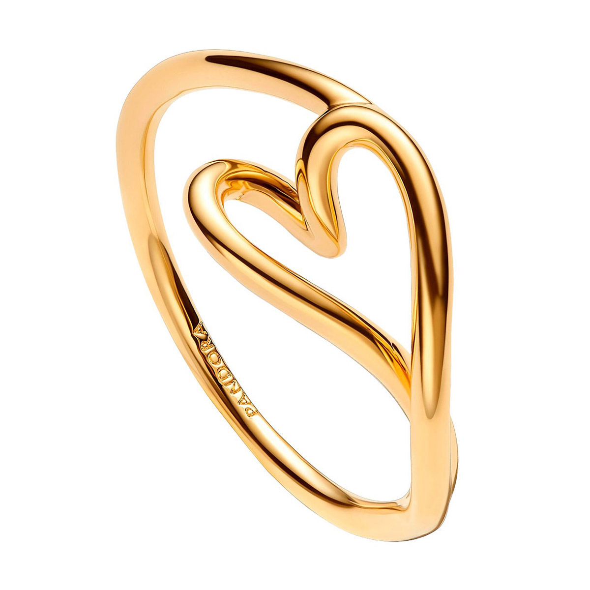 Pandora Essence gold-plated heart ring 164361C00