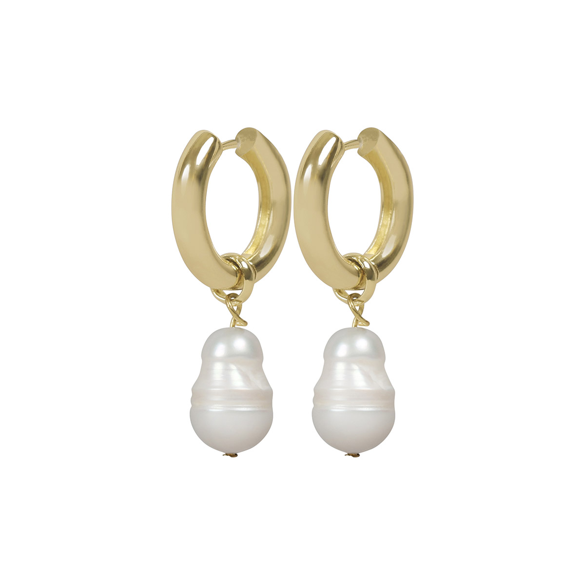 Snö of Sweden Union gold-plated earrings 1421-6100 362-ONE