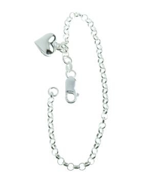 Silver Bracelet small heart R13/18,5