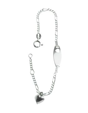 Silver Bracelet heartlaatta R2/16