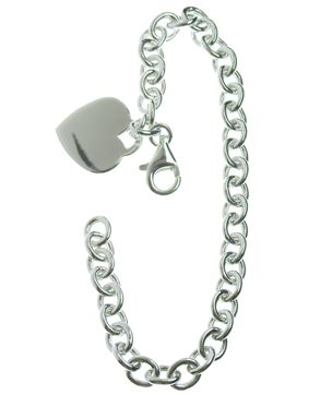 Silver hearthela Bracelet R106/18.5