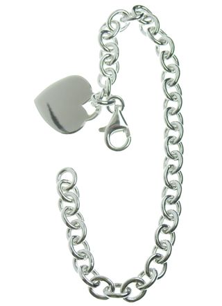Silver hearthela Bracelet R106/18.5