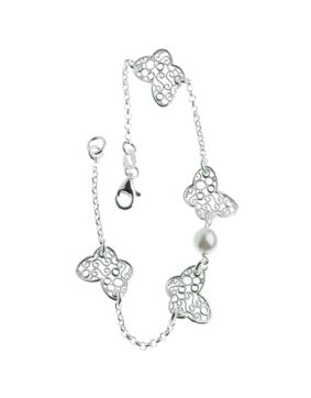 Silver Filigree butterfly bracelet R129/18.5