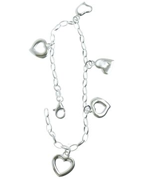 Silver Bracelet heart and lock R27/18.5