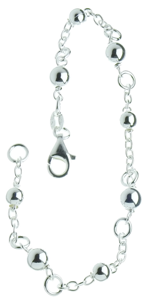 Silver Bracelet small sphere R164/18.5
