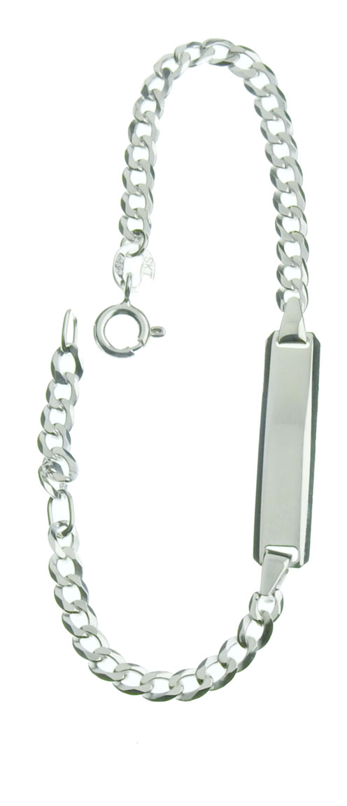 Silver Braelet With Engraving Plate R6/16