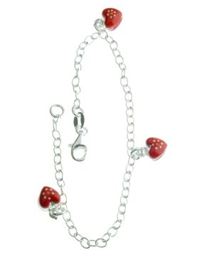 Silver kids Bracelet emaloidut sydämet R8/16.5