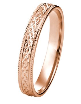 Kohinoor 003-621P diamond cut rose gold ring