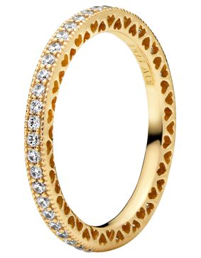 Pandora Sparkle & Hearts Ring 168655C01