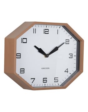 Karlsson wall clock Modern Factory Octagon mocha brown KA6067BR