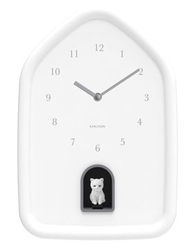 Karlsson wall clock Modern Kitty white KA6100WH