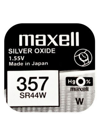 Maxell SR44W silver oxide battery 357